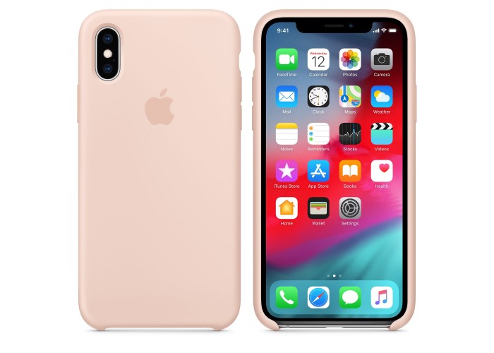 Чехол силиконовый Silicone Case для iPhone XS, цвет «розовый песок»
