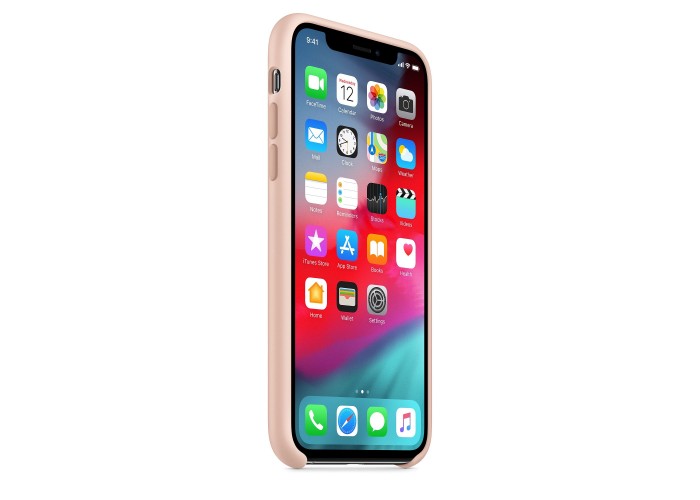 Чехол силиконовый Silicone Case для iPhone XS, цвет «розовый песок»