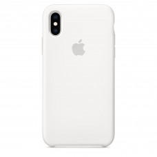 Чехол силиконовый Silicone Case для iPhone XS, белый цвет