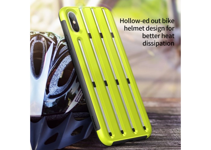 Чехол Baseus Cycling Helmet Case для iPhone XS Max, салатовый цвет