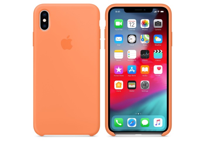 Чехол силиконовый Silicone Case для iPhone XS Max, цвет «свежая папайя»