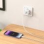 Сетевое зарядное устройство с кабелем USB-C/Lightning Hoco C147A USB-C PD 20W + USB-A QC3.0