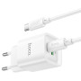 Сетевое зарядное устройство с кабелем USB-C/USB-C Hoco C147A USB-C PD 20W + USB-A QC3.0