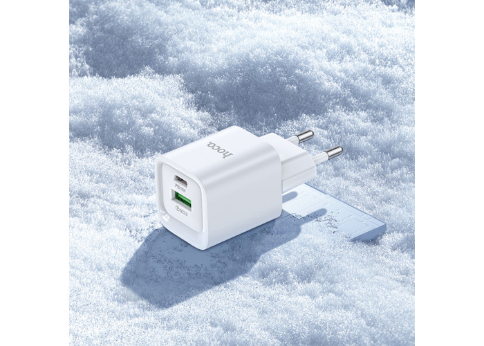 Сетевое зарядное устройство с кабелем USB-C/USB-C Hoco C147A USB-C PD 20W + USB-A QC3.0