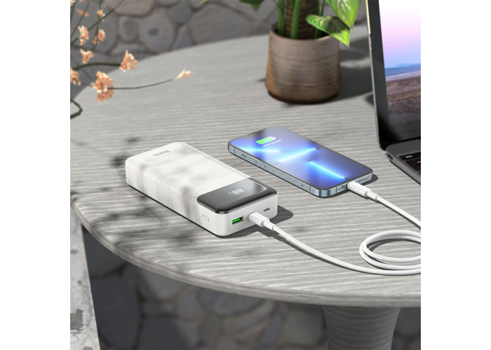 Внешний аккумулятор Hoco J102A 20000mAh PD 20W + QC3.0, белый цвет