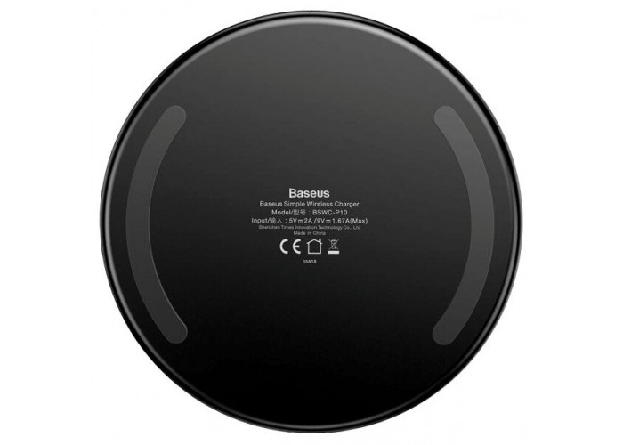 Беспроводная сетевая зарядка Baseus Simple Wireless Charger, чёрный цвет