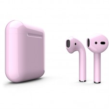 Apple AirPods 2 Color (без беспроводной зарядки чехла), глянцевый пастельно-розовый цвет