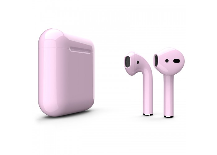 Apple AirPods 2 Color (без беспроводной зарядки чехла), глянцевый пастельно-розовый цвет