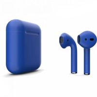 Apple AirPods 2 Color (беспроводная зарядка чехла), матовый синий цвет