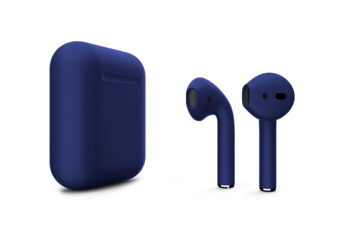 Apple AirPods 2 Color (без беспроводной зарядки чехла), матовый тёмно-синий цвет
