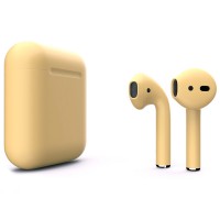 Apple AirPods 2 Color (без беспроводной зарядки чехла), матовый сливочный цвет