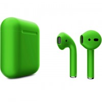 Apple AirPods 2 Color (без беспроводной зарядки чехла), матовый зелёный цвет