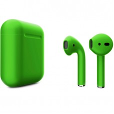 Apple AirPods 2 Color (беспроводная зарядка чехла), матовый зелёный цвет