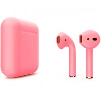 Apple AirPods 2 Color (беспроводная зарядка чехла), матовый розовый цвет