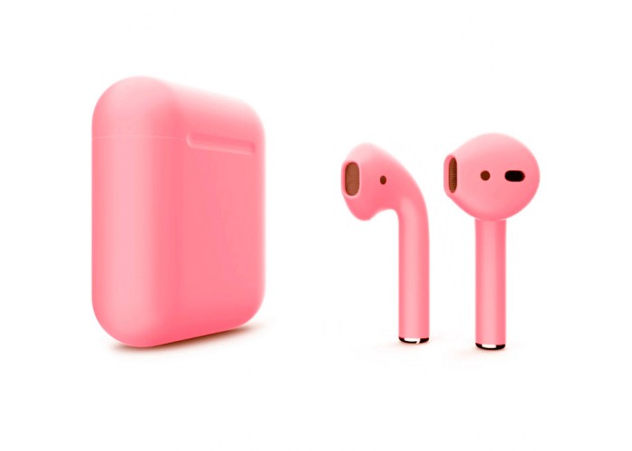 Apple AirPods 2 Color (беспроводная зарядка чехла), матовый розовый цвет