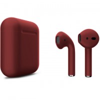 Apple AirPods 2 Color (без беспроводной зарядки чехла), матовый бордовый цвет