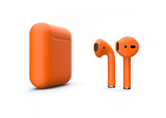 Apple AirPods 2 Color (без беспроводной зарядки чехла), матовый оранжевый цвет