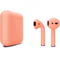 Apple AirPods 2 Color (беспроводная зарядка чехла), матовый персиковый цвет