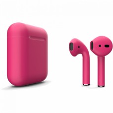 Apple AirPods 2 Color (беспроводная зарядка чехла), матовый тёмно-розовый цвет