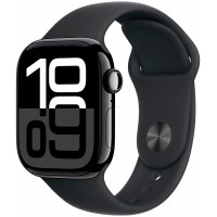 Apple Watch Series 10 GPS, 42 мм, корпус из алюминия цвета «чёрный оникс», спортивный ремешок чёрного цвета