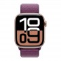 Apple Watch Series 10 GPS, 46 мм, корпус из алюминия цвета «розовое золото», спортивный браслет сливового цвета
