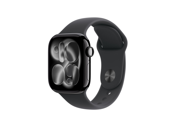 Apple Watch Series 11 GPS, 42 мм, корпус из алюминия цвета «чёрный оникс», спортивный ремешок чёрного цвета Apple Watch Series 11 GPS, 42 мм, корпус из алюминия цвета «чёрный оникс», спортивный ремешок чёрного цвета