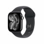 Apple Watch Series 11 GPS, 42 мм, корпус из алюминия цвета «чёрный оникс», спортивный ремешок чёрного цвета Apple Watch Series 11 GPS, 42 мм, корпус из алюминия цвета «чёрный оникс», спортивный ремешок чёрного цвета