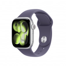 Apple Watch Series 11 GPS, 42 мм, корпус из алюминия серебристого цвета, спортивный ремешок цвета «фиолетовый туман»