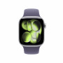 Apple Watch Series 11 GPS, 42 мм, корпус из алюминия серебристого цвета, спортивный ремешок цвета «фиолетовый туман»