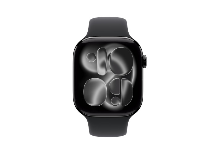 Apple Watch Series 11 GPS, 46 мм, корпус из алюминия цвета «чёрный оникс», спортивный ремешок чёрного цвета Apple Watch Series 11 GPS, 46 мм, корпус из алюминия цвета «чёрный оникс», спортивный ремешок чёрного цвета