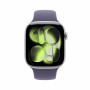 Apple Watch Series 11 GPS, 46 мм, корпус из алюминия серебристого цвета, спортивный ремешок цвета «фиолетовый туман»