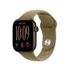 Apple Watch Series 12 GPS, 42 мм, корпус из алюминия тёмно-бронзового цвета, спортивный ремешок оливкового цвета (M/L)