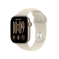 Apple Watch Series 12 GPS, 42 мм, корпус из алюминия светло-золотого цвета, спортивный ремешок песочного цвета (M/L)