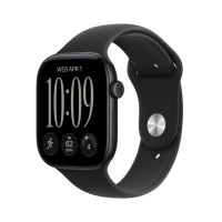 Apple Watch Series 12 GPS, 46 мм, корпус из алюминия чёрного цвета, спортивный ремешок чёрного цвета (S/M)