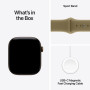Apple Watch Series 12 GPS, 46 мм, корпус из алюминия тёмно-бронзового цвета, спортивный ремешок оливкового цвета (M/L)