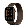 Apple Watch Series 12 GPS, 46 мм, корпус из алюминия тёмно-бронзового цвета, миланский сетчатый браслет тёмно-бронзового цвета (M/L)