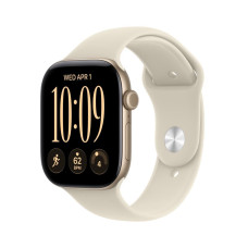 Apple Watch Series 12 GPS, 46 мм, корпус из алюминия светло-золотого цвета, спортивный ремешок песочного цвета (M/L)