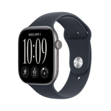 Apple Watch Series 12 GPS, 46 мм, корпус из алюминия цвета «серый космос», спортивный ремешок цвета «морской синий» (M/L)