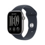 Apple Watch Series 12 GPS, 46 мм, корпус из алюминия цвета «серый космос», спортивный ремешок цвета «морской синий» (M/L)