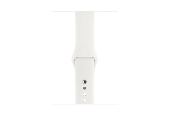 Apple Watch Series 3 GPS, 42 мм, алюминий серебристого цвета, спортивный ремешок белого цвета