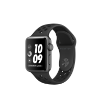 Apple Watch Nike+ Series 3 GPS, 38 мм, алюминий цвета «серый космос», спортивный ремешок Nike «антрацитовый/чёрный»