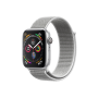 Apple Watch Series 4, 44 мм, корпус из алюминия серебристого цвета, спортивный браслет цвета «белая ракушка»