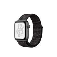 Apple Watch Nike+ Series 4, 40 мм, корпус из алюминия цвета «серый космос», спортивный браслет Nike чёрного цвета