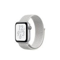 Apple Watch Nike+ Series 4, 40 мм, корпус из алюминия серебристого цвета, спортивный браслет Nike цвета «снежная вершина»