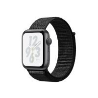 Apple Watch Nike+ Series 4, 44 мм, корпус из алюминия цвета «серый космос», спортивный браслет Nike чёрного цвета