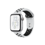 Apple Watch Nike+ Series 4, 44 мм, корпус из алюминия серебристого цвета, спортивный ремешок Nike цвета «чистая платина/чёрный»