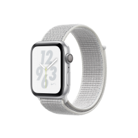 Apple Watch Nike+ Series 4, 44 мм, корпус из алюминия серебристого цвета, спортивный браслет Nike цвета «снежная вершина»