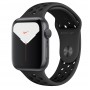 Apple Watch Nike Series 5, 44 мм, корпус из алюминия цвета «серый космос», спортивный ремешок Nike цвета «антрацитовый/чёрный»