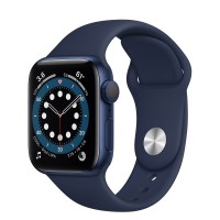 Apple Watch Series 6, 40 мм, корпус из алюминия синего цвета, спортивный ремешок
