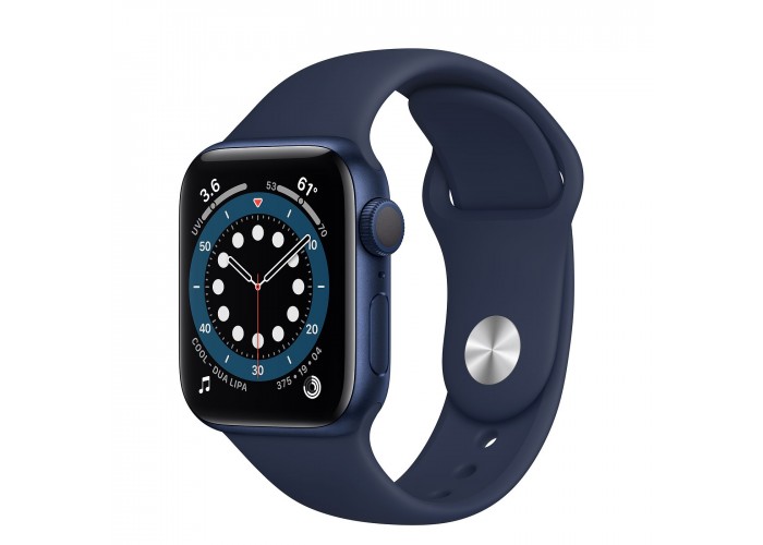 Apple Watch Series 6, 40 мм, корпус из алюминия синего цвета, спортивный ремешок